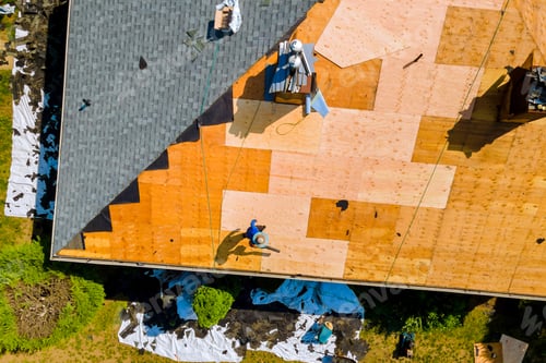 Preview: Roof repair by replacing old asphalt bitumen a shingles