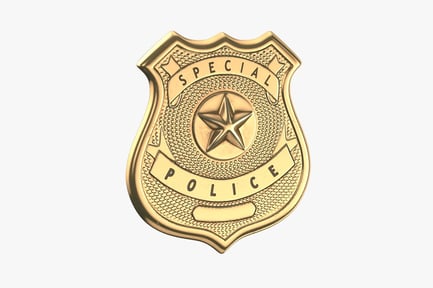Visualização: Emblema policial especial moderno com estrela