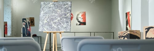 Preview: Artwork for sale in modern gallery hall