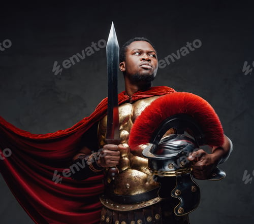 Preview: Proud legionary of african descent under breeze