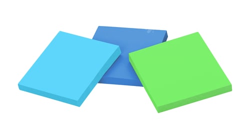 Preview: colored sticky notes isolated