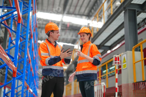 Preview: Professional engineering discuss inspecting with engineer team at construction site