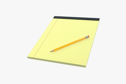 Preview: Yellow Legal Pad with Pencil