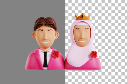 Preview: Wedding Couple 3D Icon