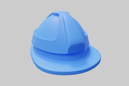 Vista previa: Casco de seguridad azul claro