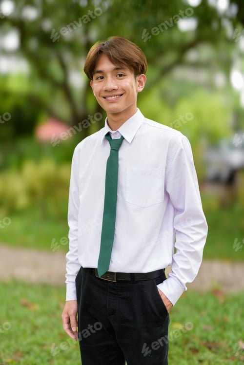 Preview: Non binary university student in college campus
