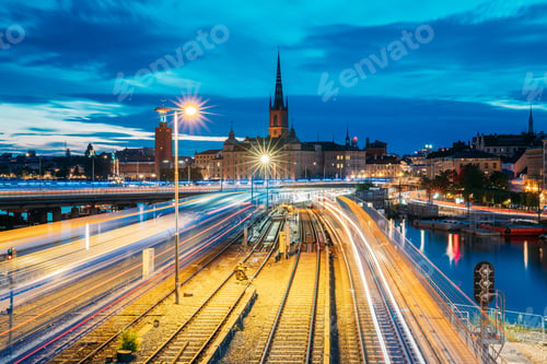 Preview: Stockholm, Sweden. Scenic View Of Stockholm Skyline At Summer Ev