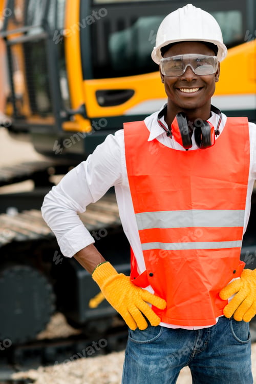 Preview: Operator Working With A Machine At A Construction Site