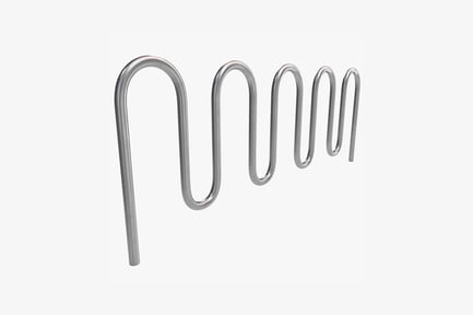 Preview: Four metallic springs in horizontal arrangement