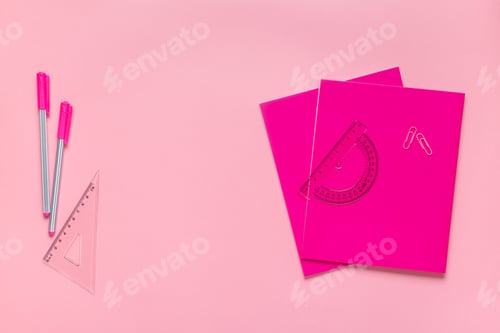 Preview: Flat lay of back to school supplies