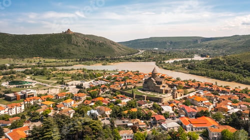 Preview: Aerial view of Mtskheta