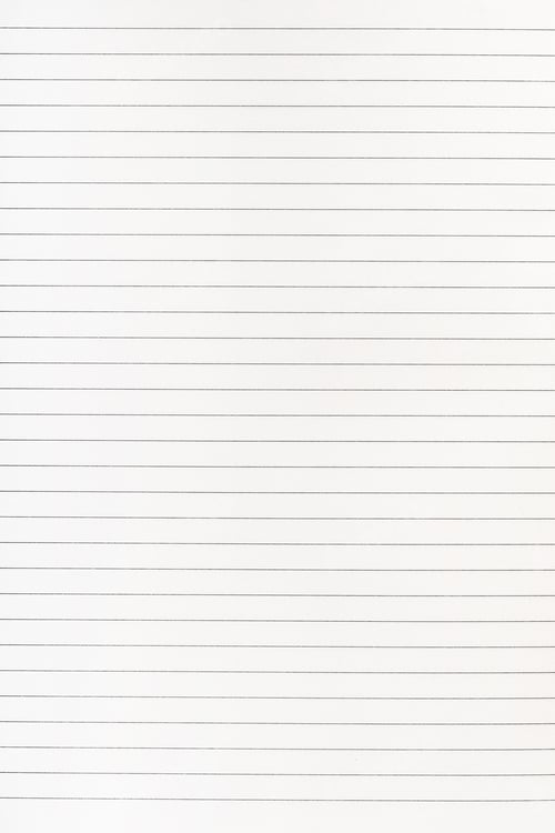 Preview: Exercise book paper page with lines, one page. Empty writing notebook paper sheet template.
