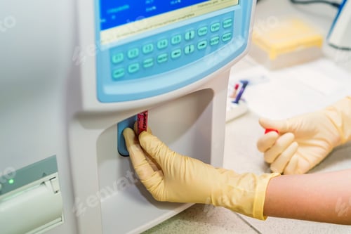 Preview: Close-up shot of electronic chemical analyzer