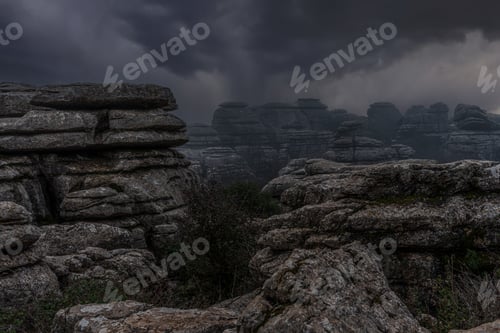 Preview: Dark view of the Torcal de Antequera natural park