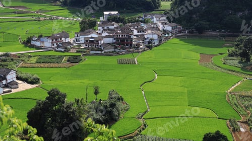Preview: Aerial view of a rural area in China