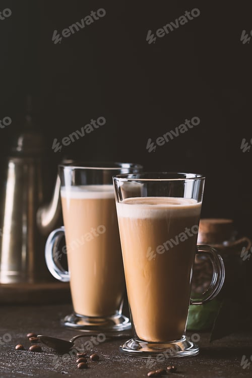 Preview: Glass with cold latte