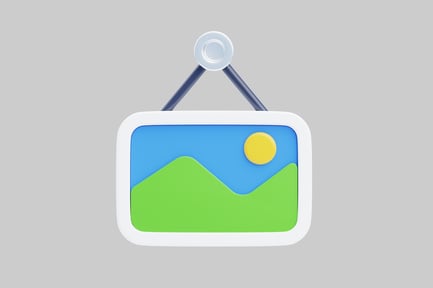 Preview: Cartoon landscape wall art