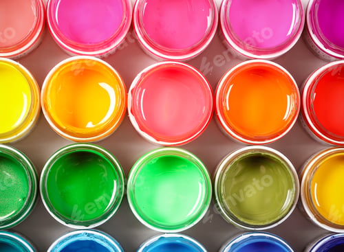 Preview: Colors In Jars Of Different Colors Background Image