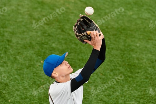 Preview: Exciting baseball moment with a talented teenage athlete on the green field
