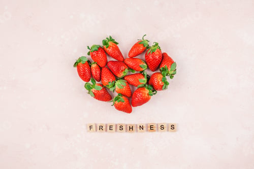 Preview: Romantic concept composition with strawberries