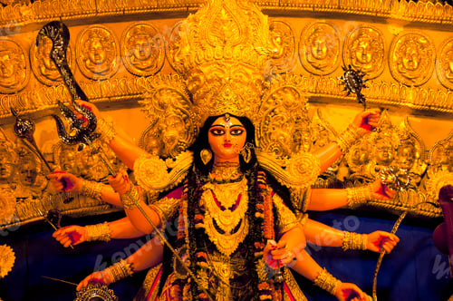 Preview: Goddess Durga idol in India.