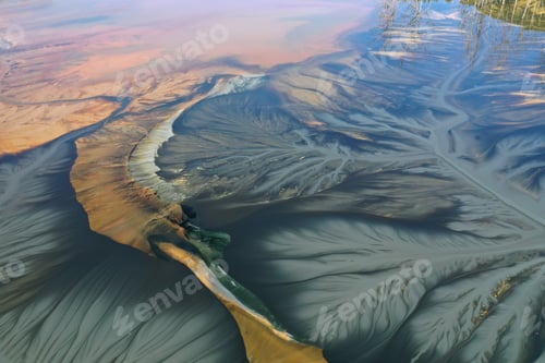 Preview: Ecological catastrophe nature pollution concept. Aerial view of abstract natural patterns