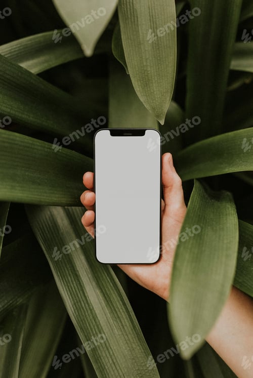 Preview: Blank mobile phone screen image, digital device
