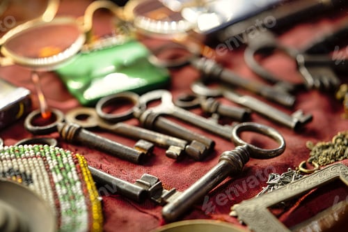 Preview: Very old Vintage iron keys