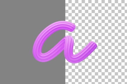 Preview: Creamy A 3D Icon