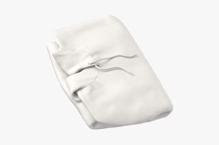 Preview: Folded White Female Hoodie with Drawstrings