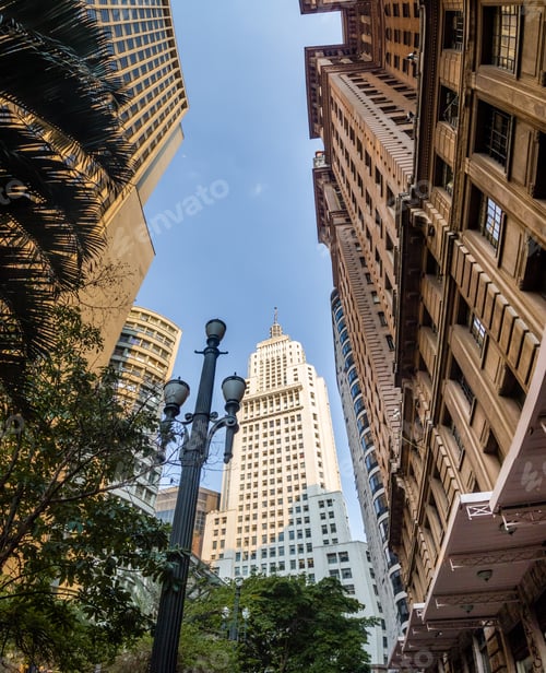 Preview: Downtown Sao Paulo with old Banespa (Altino Arantes) and Martinelli Buildings - Sao Paulo, Brazil