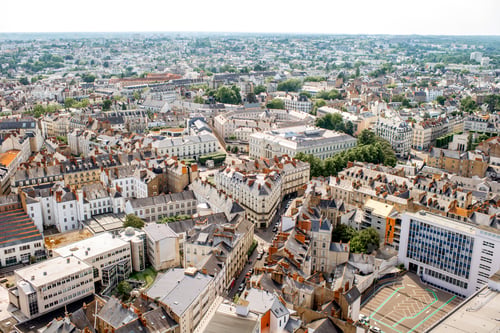 Preview: Aerial view on Nantes city in France
