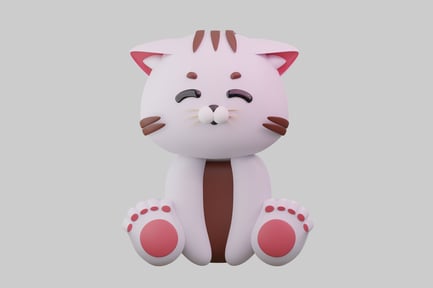 Preview: Cute cartoon kitty character