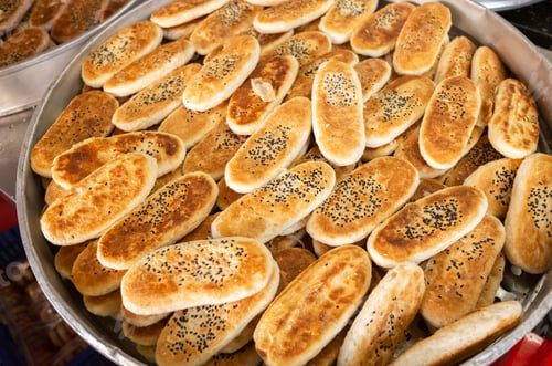 Preview: Traditional Taiwanese Snack Of Cow Tongue Cake In Marketplace
