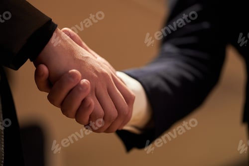 Preview: A businessman shaking hands.