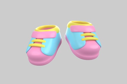 Preview: Cute kids shoes colorful design