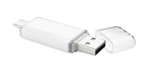 Preview: One modern flash drive isolated on white