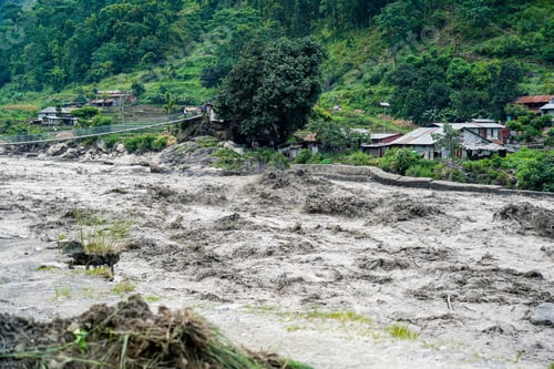 Preview: the devastation from the Rasuwagadhi flood in Nepal