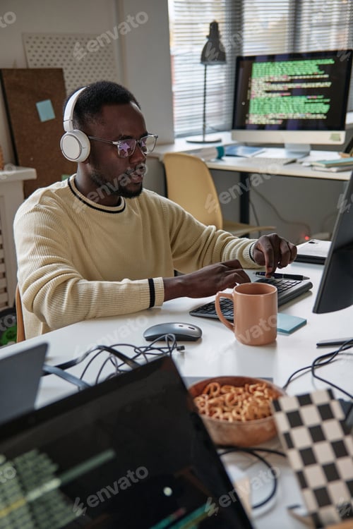 Preview: Back End Developer Listening to Music