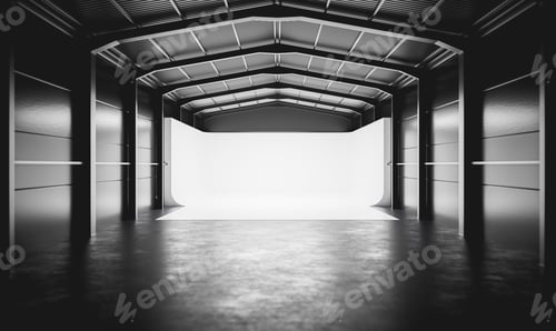Preview: Professional photography studio with white background
