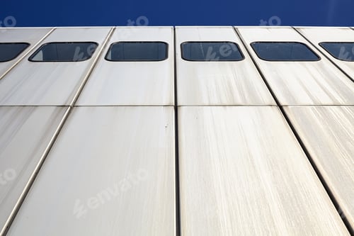 Preview: Futuristic Vienna city train station wall.