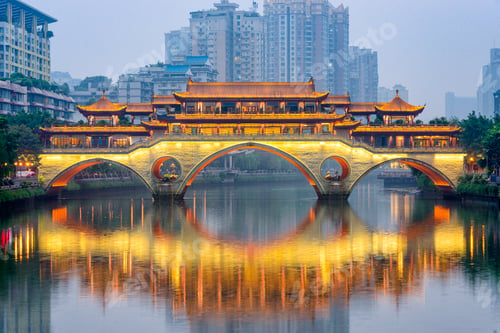 Preview: Chengdu, China River and Bridge