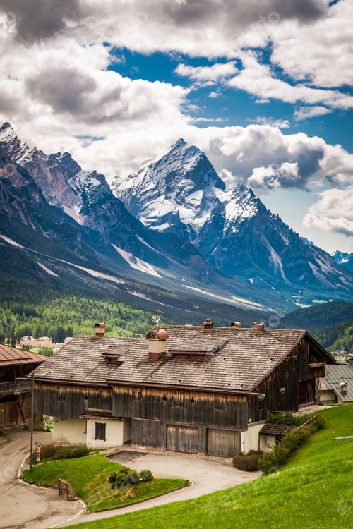 Preview: Breathtaking view to Cortina di Ampezzo, Dolomites, Italy, Europe