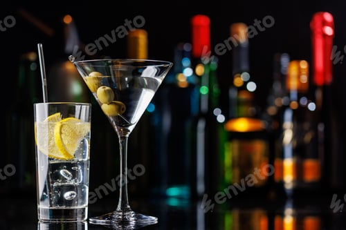 Preview: Various cocktails on a bar table