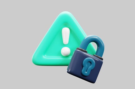 Preview: Turquoise alert padlock icon