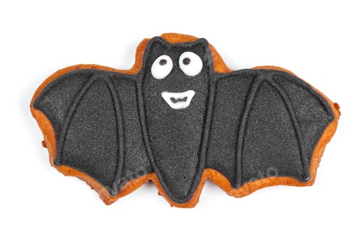 Preview: Halloween gingerbread cookie isolated on white