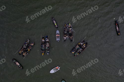 Preview: Fishing boats, floating the calm waters