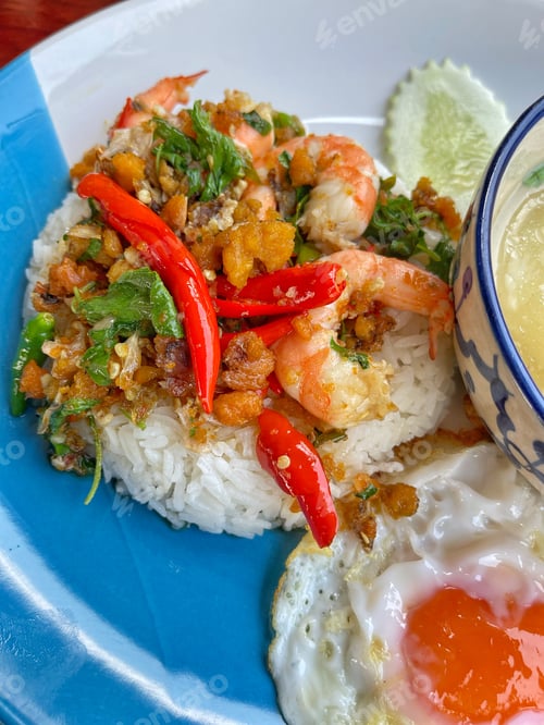 Preview: Cuisine Thailand style on top view. Select and soft focus.