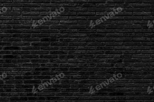 Preview: Abstract Black brick wall texture for background.