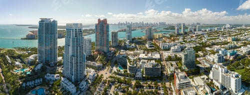 Preview: Miami Beach city American southern architecture.